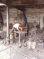 Chainmaker at work at the Black Country Living Museum